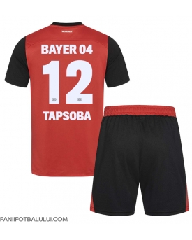 Bayer Leverkusen Edmond Tapsoba #12 Echipament de Fotbal Replică 2024-25 Copii Acasa (+ Șorturi)